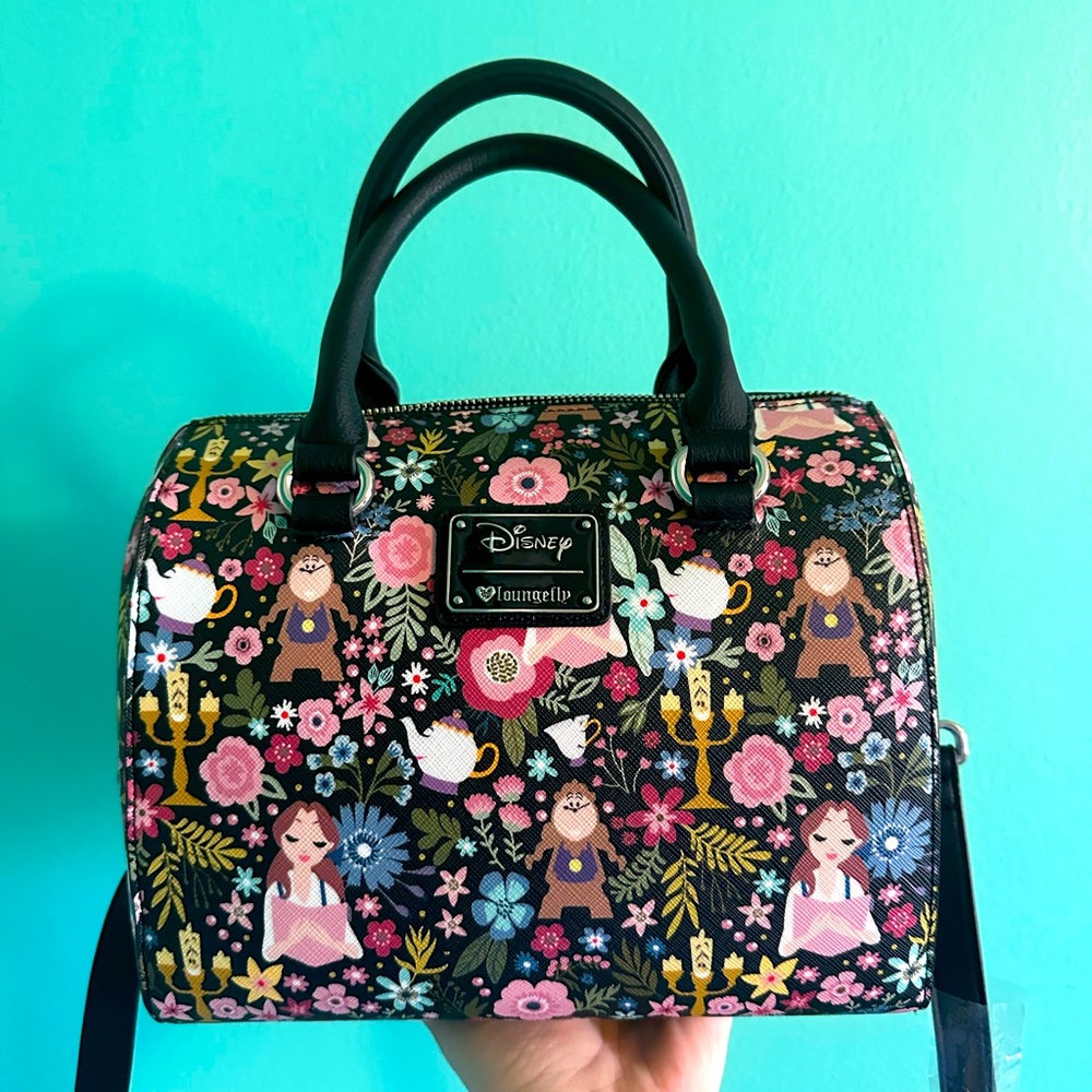 Disney Beauty And The Beast Aop Loungefly Floral … - image 1